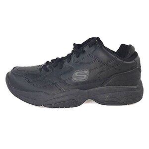 Skechers Womens Black Work Safety Shoes sz 8.5 US SN76340 Slip Resistant NWOB